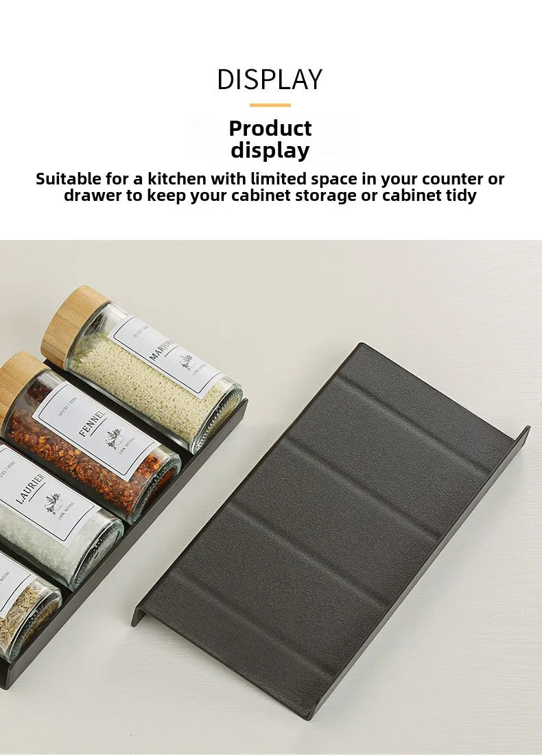 Drawer Organizer – Adjustable Spice Rack for Seasoning Bottles