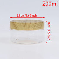 Plastic Kitchen Jar with Wooden Lid – Elegant and Natural Storage