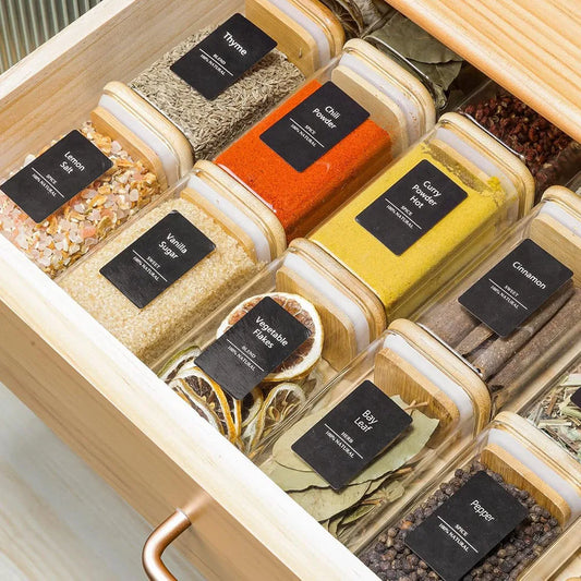 Glass Spice Jar with Bamboo Lid – Elegant and Practical Organization