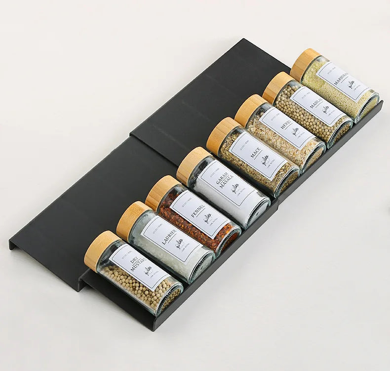 Drawer Organizer – Adjustable Spice Rack for Seasoning Bottles