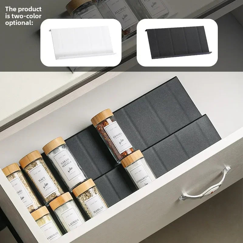 Drawer Organizer – Adjustable Spice Rack for Seasoning Bottles