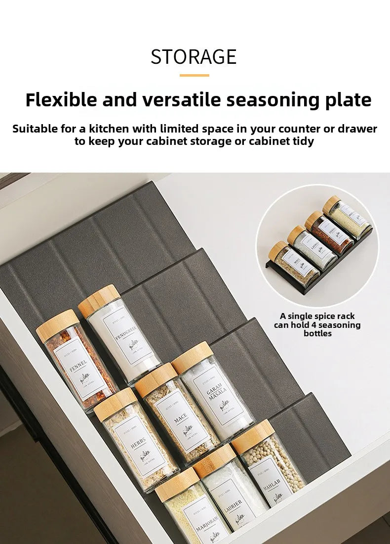 Drawer Organizer – Adjustable Spice Rack for Seasoning Bottles