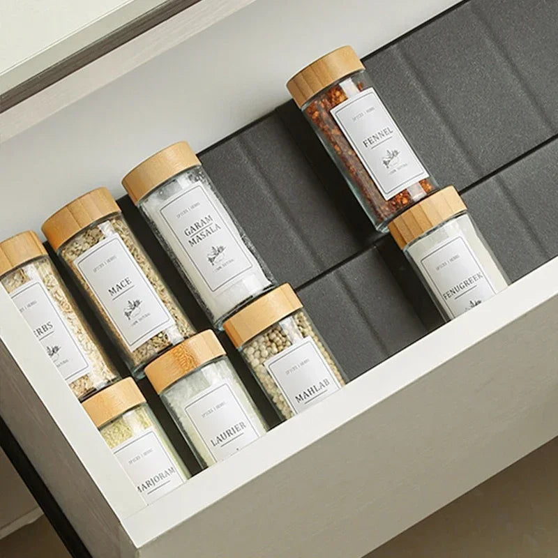 Drawer Organizer – Adjustable Spice Rack for Seasoning Bottles