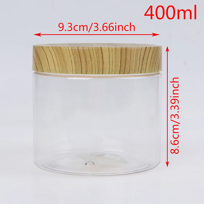 Plastic Kitchen Jar with Wooden Lid – Elegant and Natural Storage